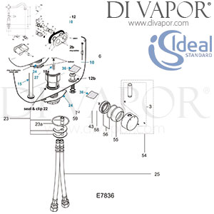 Ideal Standard Provence Bridge Sink Mixer Kitchen Tap Spare Parts - IDL DV 264
